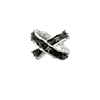 初印OINICIO沉积系列925银黑色滴胶镶锆石双环戒指情侣对戒