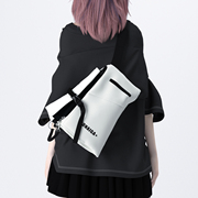 yonaiga+原创设计ins机能黑白色，单肩斜挎包胸包男女尼龙小腰包包