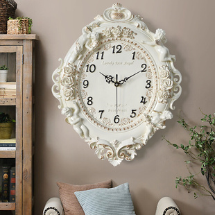 欧式钟表挂钟客厅个性创意，装饰挂表静音石英钟，卧室大气家用时钟