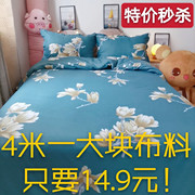 布料床品4米大块宽幅2.3米布做炕单防尘床单被套大花布料