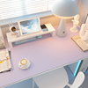 紫色防水防油女生书桌垫学习写字台桌面，垫皮革电脑办公桌布餐桌垫