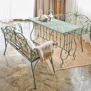 北欧户外阳台小桌椅，三件套茶几组合休闲露台，室外桌椅子法式浪漫