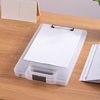 手提式a4带笔槽写字板板夹透明桌面文件收纳档案，家庭证件盒办公文件夹，资料夹学生垫板塑料试卷夹夹板办公用品