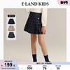 eland kids衣恋童装秋冬女童学院风压褶短裙