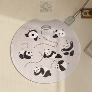 可爱熊猫浴室洗澡防滑垫防摔地垫厕所淋浴房宝宝脚垫子儿童卫生间