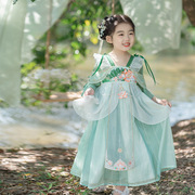 夏季儿童古装超仙公主，连衣裙女童汉服中国风，宝宝唐装襦裙