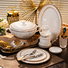 轻奢欧式骨瓷碗碟套装家用高档景德镇陶瓷器餐具套装碗盘碟子组合