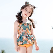 韩版女童泳衣连体公主裙式可爱儿童游装学生中小童宝宝三角裤泳衣