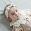 韩国进口3-18个月婴儿童护囟门，发带初生宝宝全棉，口水巾小围嘴套装