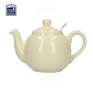 London Pottery米色田园英式陶瓷茶壶咖啡壶带茶漏下午茶子时当归
