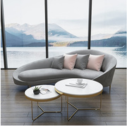 北欧办公室沙发简约现代客厅沙发商务会客个性创意沙发茶几组合