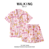 walking日系ins美少女战士，卡通睡衣女夏季短袖，薄款可爱家居服套装