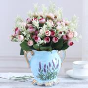 欧式仿真花束假花客厅装饰花，盆栽摆件干花艺，塑料花餐桌花轻奢摆花