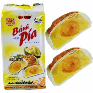 越南新华园蛋黄榴莲饼，440克包(4x110克)进口糕点零食
