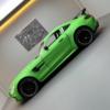 潮玩合金汽车模型124奔驰，amg-gtr收藏摆件灯光音效玩具跑车绿魔
