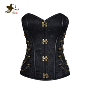 英式蒸汽朋克风复古哥特式corset宫廷，塑身衣锁链钢骨束身衣外穿