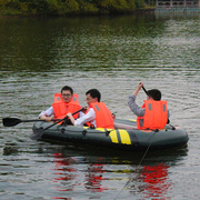 加厚耐磨4人皮划艇充气船橡皮艇多人钓鱼船配送带一对船桨冲锋舟