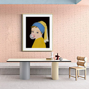 十字绣2021线绣客厅卧室，简约泡泡小女孩卡通自己绣手工小件画