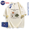 NASA联名重磅纯棉短袖T恤男女款美式休闲宽松体恤情侣款上衣服衫
