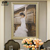实木现代婚纱照相框挂墙结婚洗照片加相片做成带冲印打印放大