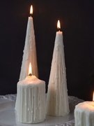 手工白色滴泪香薰蜡烛摆件大号蜡烛家居装饰摆件烛光晚餐室内浪漫