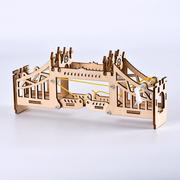 激光切割木质3d立体拼图 木制diy拼装建筑模型玩具小房子积木别墅