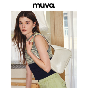 MUVA软皮腋下包 高级感2024小众设计感原创单肩包牛皮