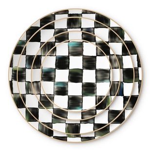 欧式五子棋抽象盘子摆盘复古装饰家居陶瓷挂盘客厅圆形摆件摆盘