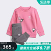 adidas阿迪达斯三叶草2023夏男女婴童印花运动长袖套装IT7916