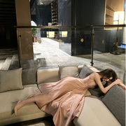 M900吊带裙女2024年连衣裙长裙超好看气质性感夏季粉色裙子
