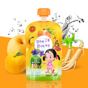 韩国HONGYOUL红柚梨儿童健康营养宝宝吸嘴袋装饮料妈妈的选择80ml