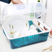 碗柜塑料厨房沥水碗架带盖碗筷，餐具收纳盒放碗碟，架滴水碗盘置物架
