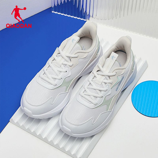中国乔丹运动鞋女鞋跑步鞋，2024秋轻便减震软底白色跑鞋鞋子