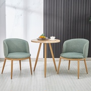 椅子现代简约懒人家用休闲北欧仿实木成人阳台餐厅休息靠背咖啡桌