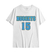 队安东尼15号 艾弗森3号 篮球队服北卡蓝短袖T恤儿童大码定制