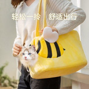 宠物背包单肩外出便携可折叠猫咪狗狗冬天保暖手提拎袋子斜跨猫包