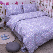 清新小花朵少公主可爱床单纯棉床笠枕套被单被套单件可组成套