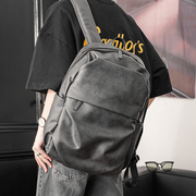 2024复古时尚双肩包韩版男包潮流街头背包，学生书包电脑背包