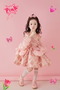 粉色公主裙甜美可爱公主风花朵，洛丽塔影楼摄影服装·小萝莉礼服裙