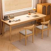 双人长书桌学生家用实木，腿电脑桌卧室写字桌子，工作台长方形办公桌
