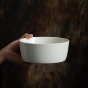 微瑕德化白瓷汤碗面(汤，碗面)碗米饭碗柱形深碗沙拉，碗陶瓷饮料茶水杯子