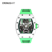 CRONUSART克洛斯碳纤维系列斗牛 男士男款手表全自动镂空机械腕表
