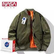 NASA男生飞行员外套美式复古男女情侣潮牌春秋季款宽松棒球服夹克