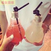 灯泡饮料瓶空瓶奶茶瓶灯泡玻璃瓶创意 许愿星 漂流瓶悬挂吊瓶
