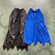 3-10岁万圣节黑蓝色蝙蝠侠披风 男孩拍照造型披风斗蓬COS服