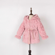 女童仿皮草洋气公主外套，2018冬季韩版童装夹棉保暖棉衣棉服
