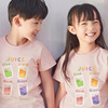 悦游童装 果汁猫猫 男童女童儿童短袖T恤夏季纯棉设计感宽松