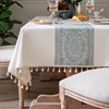 桌布轻奢高级感布艺棉麻，小清新北欧简约现代长方形餐桌布茶几台布