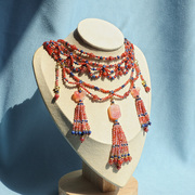 墨涧花饰品南红玛瑙项链，璎珞套装古风仙气汉服，配饰原创设计