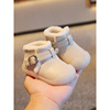 日本女宝宝棉鞋1一2岁阶段婴儿鞋软底学步鞋加绒短靴小童雪地靴冬
